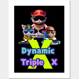 DYNAMIC TRIPLE X, CAT, HIP HOP Posters and Art